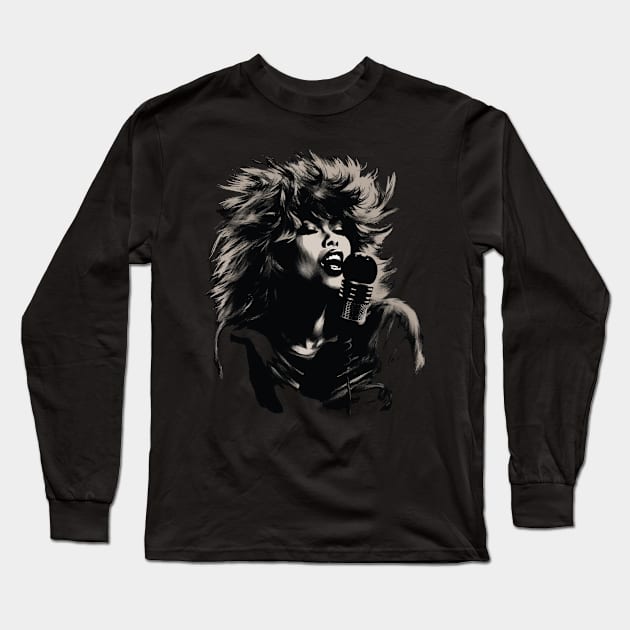 Tina Turner Long Sleeve T-Shirt by Pixy Official